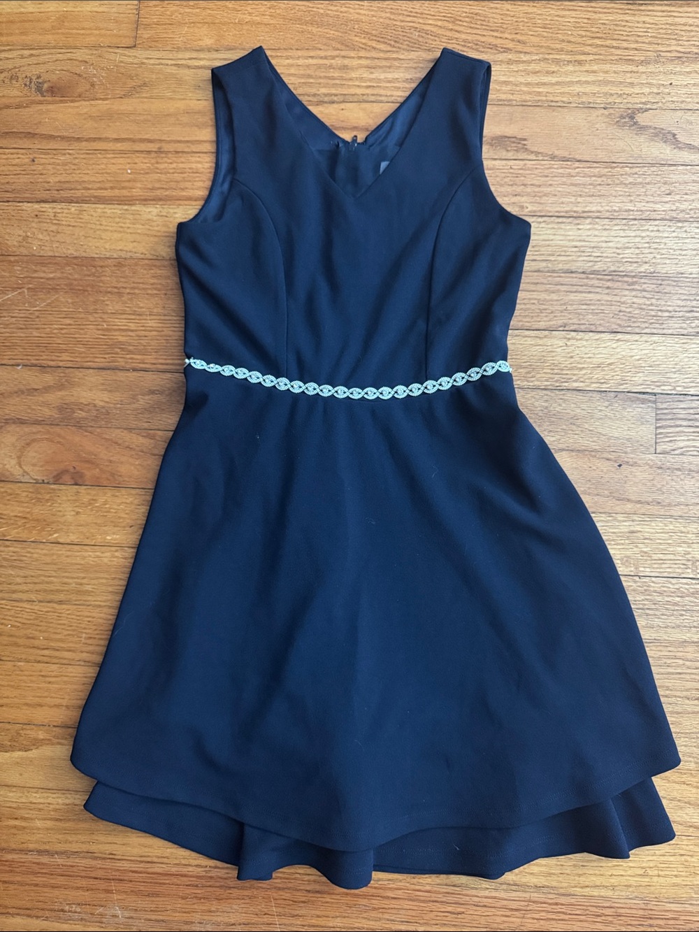 Speechless Kids, Girl’s Classic  Navy Special Occasion Dress with jeweled waist